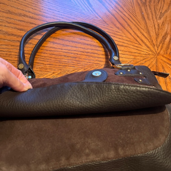 Cole Haan Leather & Suede Satchel Bag - EUC - Picture 10 of 16